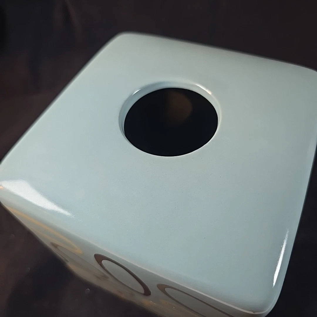 VINTAGE ANGELA ADAMS "Lulu Blue" CERAMIC TISSUE HOLDER, MCM, Excellent Condition | eBay