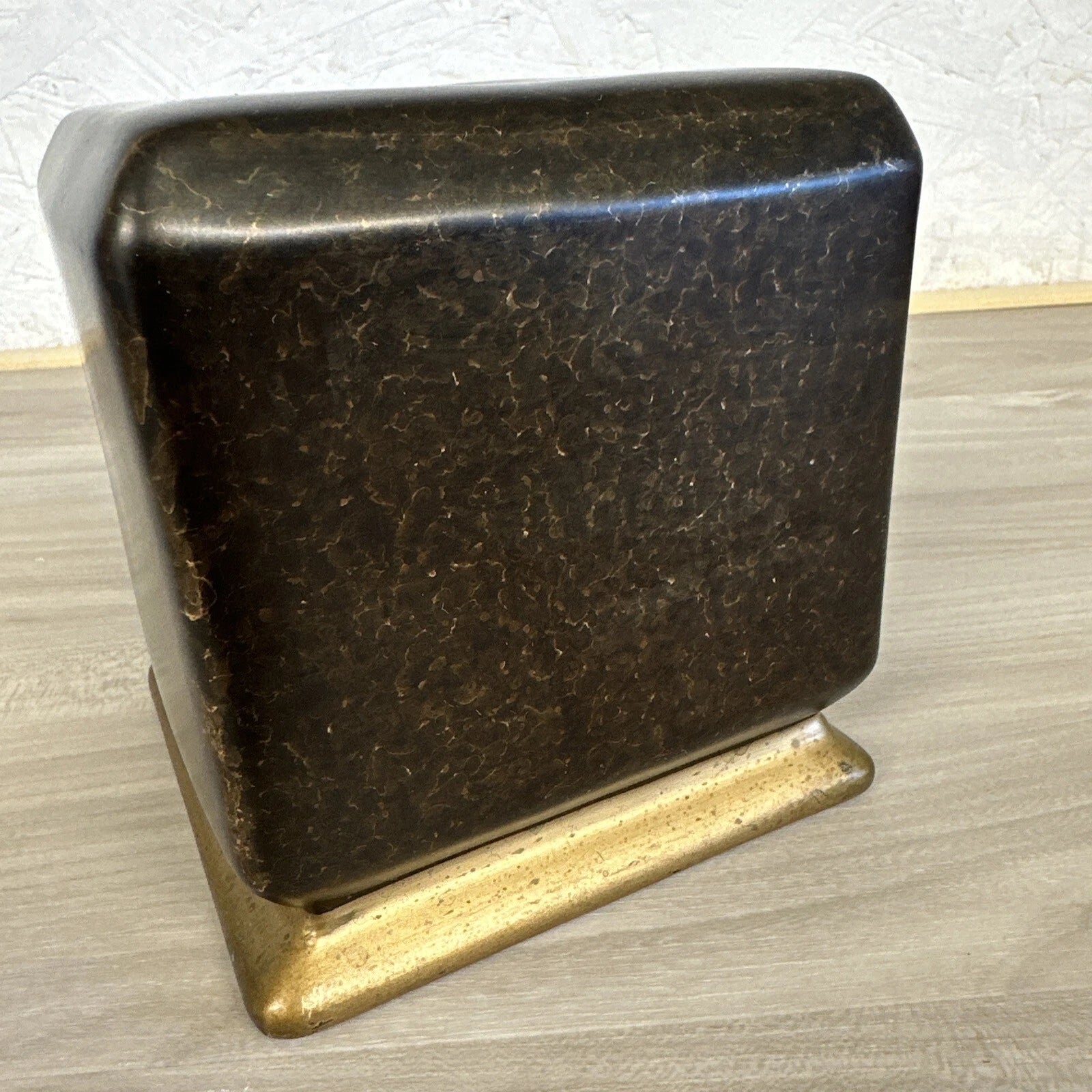 Vintage Bronze Gold Accent Ceramic Tissue Box Holder Cover | eBay