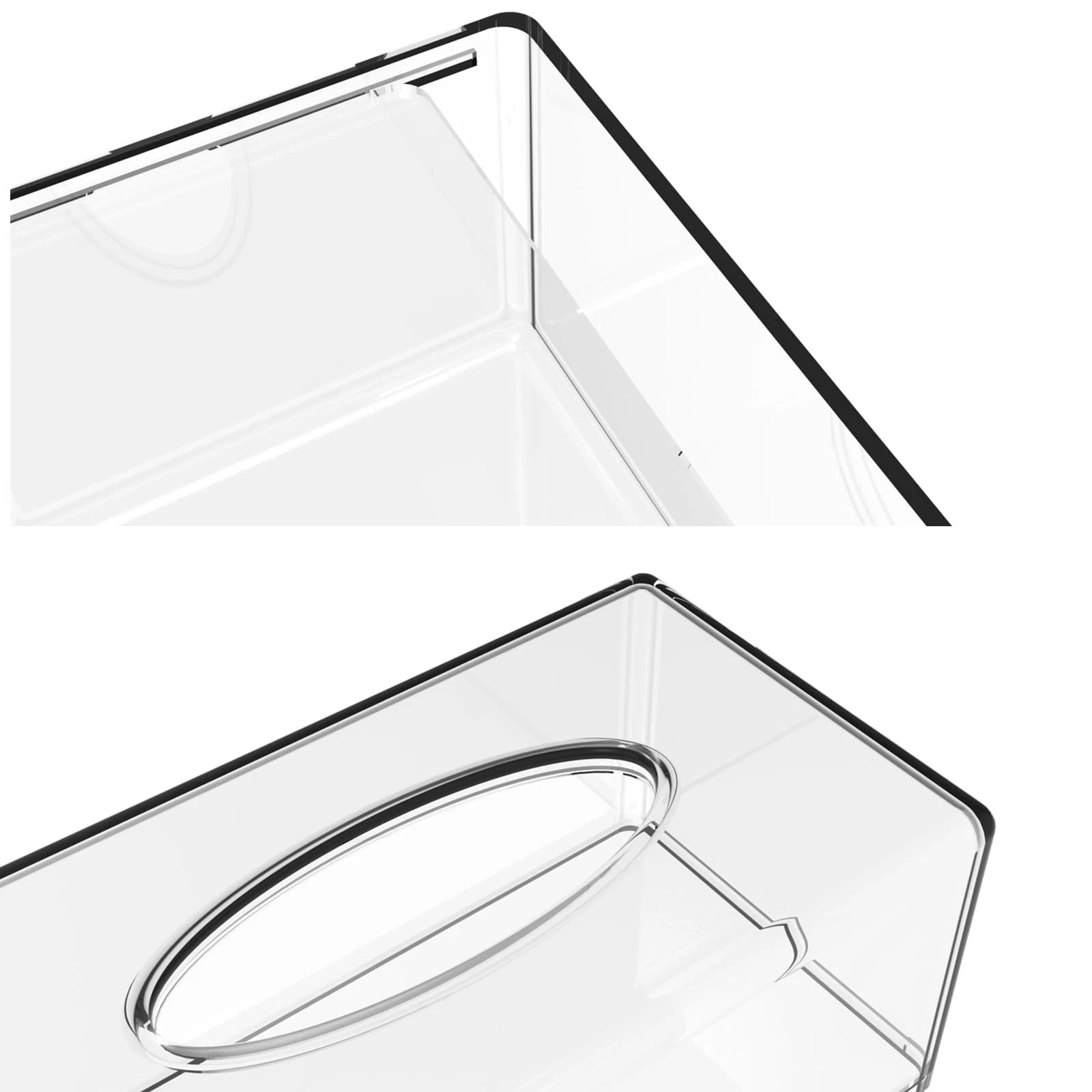 Yopay 2 Pack Clear Tissue Dispenser Box, Facial Acrylic Tissue Box Cover Holder, | eBay