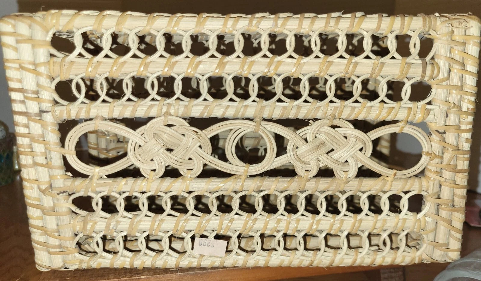 Vintage Wicker Tissue Box Cover Holder Woven Rattan Boho | eBay