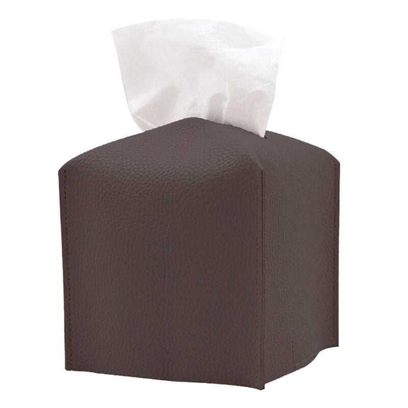 Tissue Holder Tissue Case Paper Box Paper Holder Leather Tissue Box Home Square | eBay