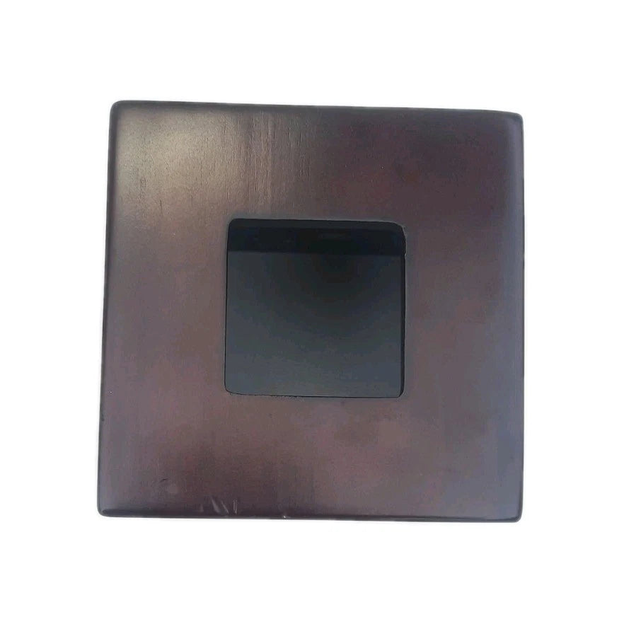 Tissue Square Box Holder Vanity Bathroom Dark Wood Brush Nickel Inlay Stripes | eBay