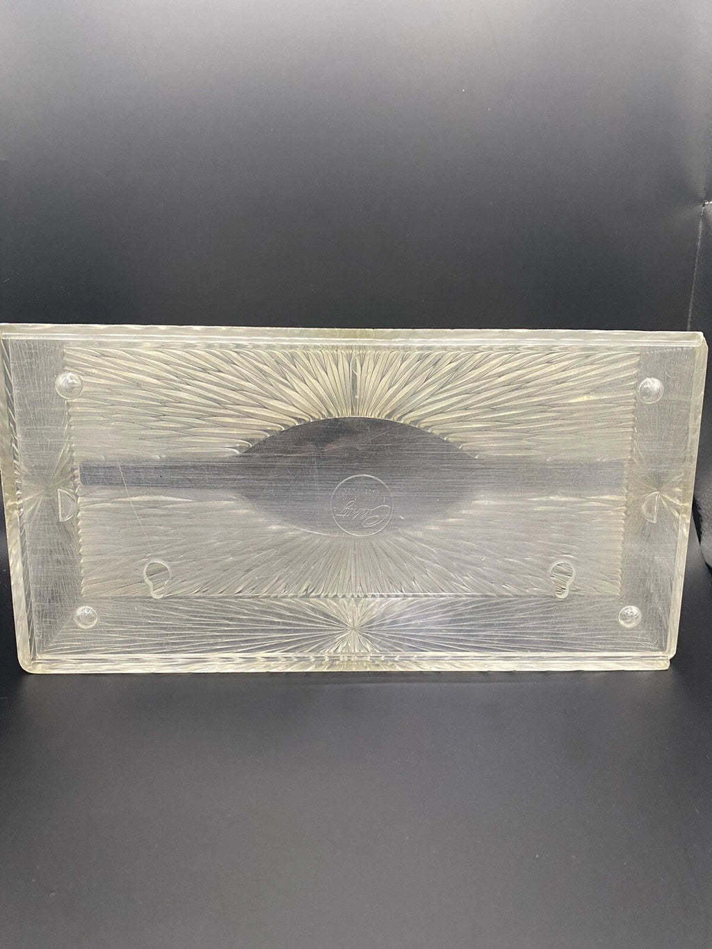 Vtg Home Decor Clear Lucite Starburst Tissue Box Holder Hollywood Regency GUC | eBay