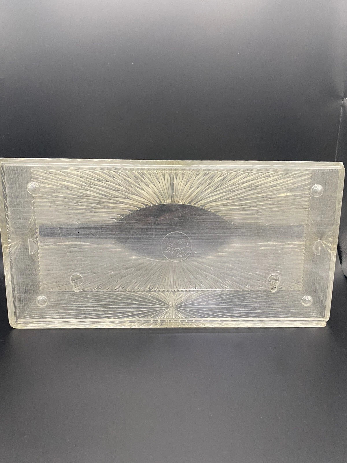 Vtg Home Decor Clear Lucite Starburst Tissue Box Holder Hollywood Regency GUC | eBay