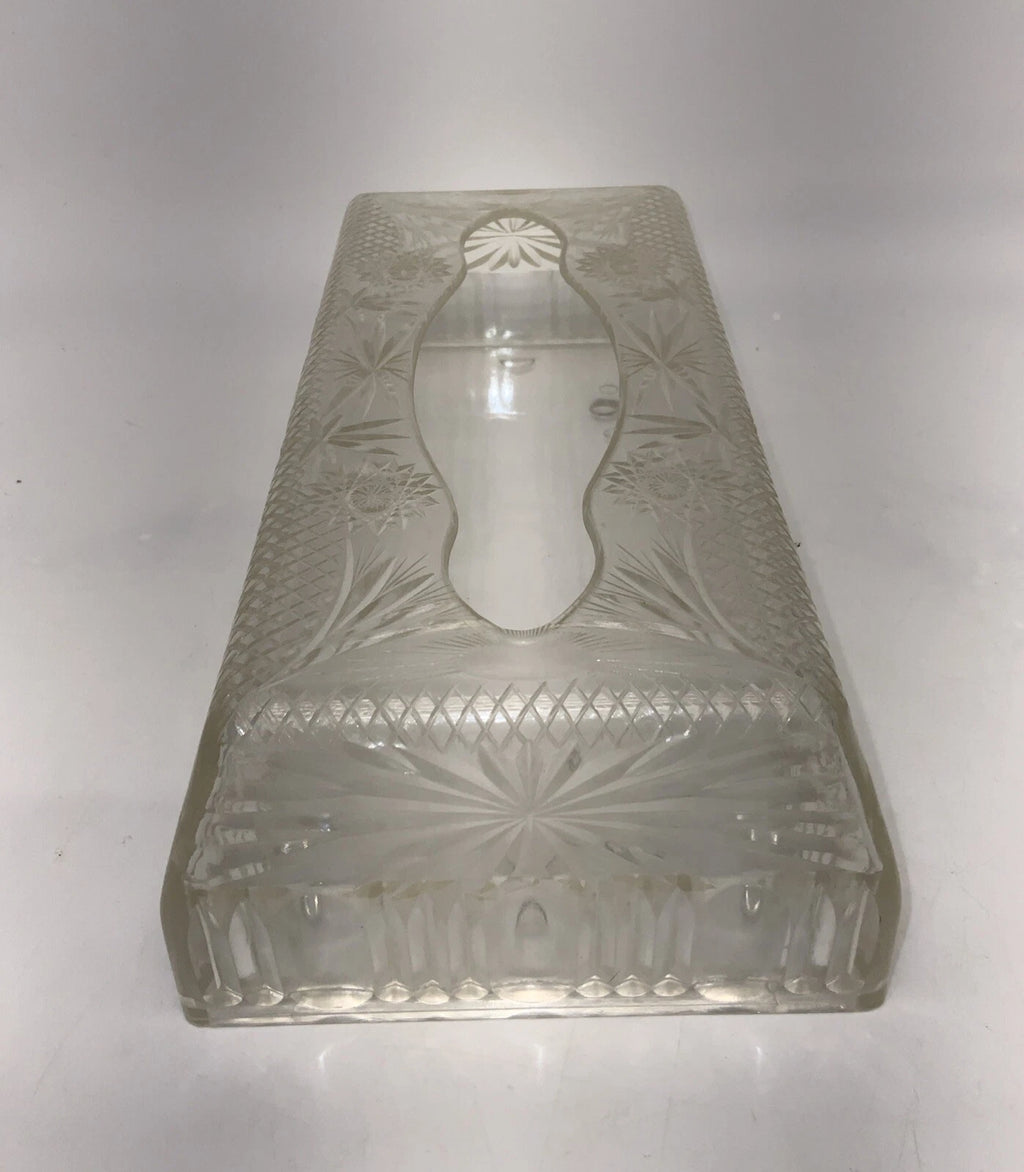 Vintage 1960s MCM Tissue Box Cover Holder Starburst Acrylic Clear Plastic | eBay