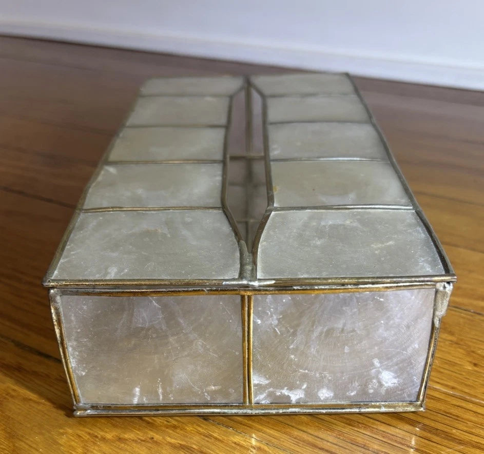 Vintage Capiz Shell Rectangular Tissue Kleenex Holder Gump's Made in Philippines | eBay