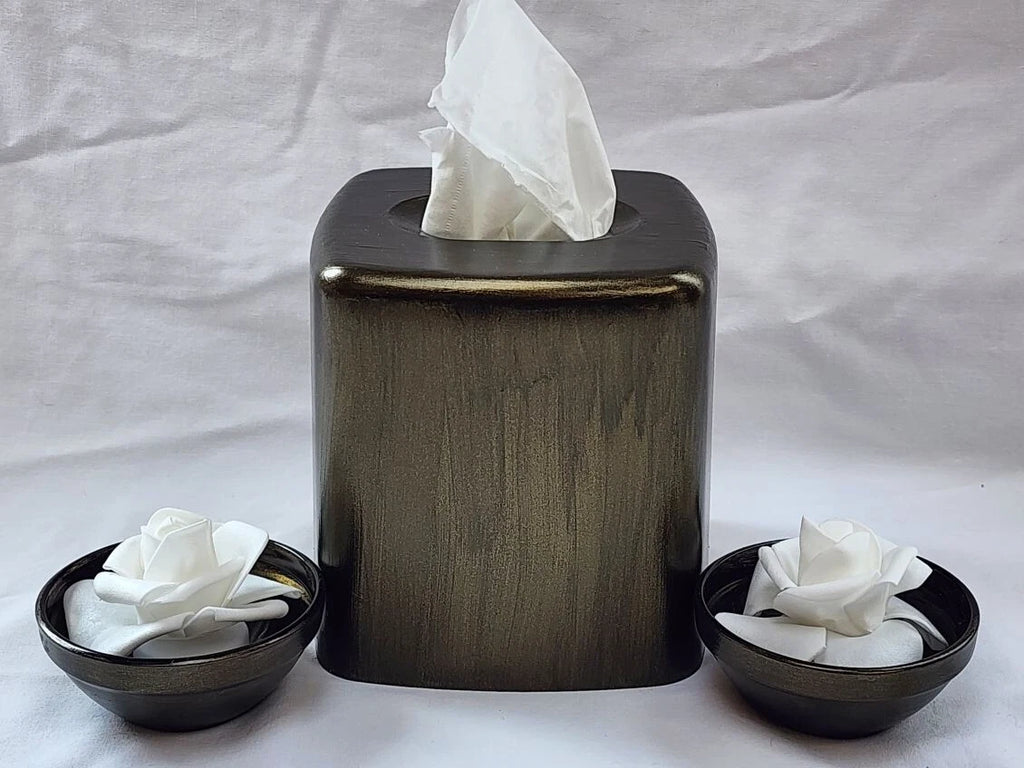 Tissue Holder Cover With Small Matching Candle Holder /Candy Dish Table Setting | eBay