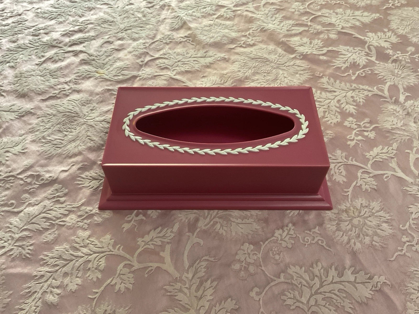 Vintage Pink White Plastic Tissue Box Cover Retro Decor Fesco USA EUC | eBay