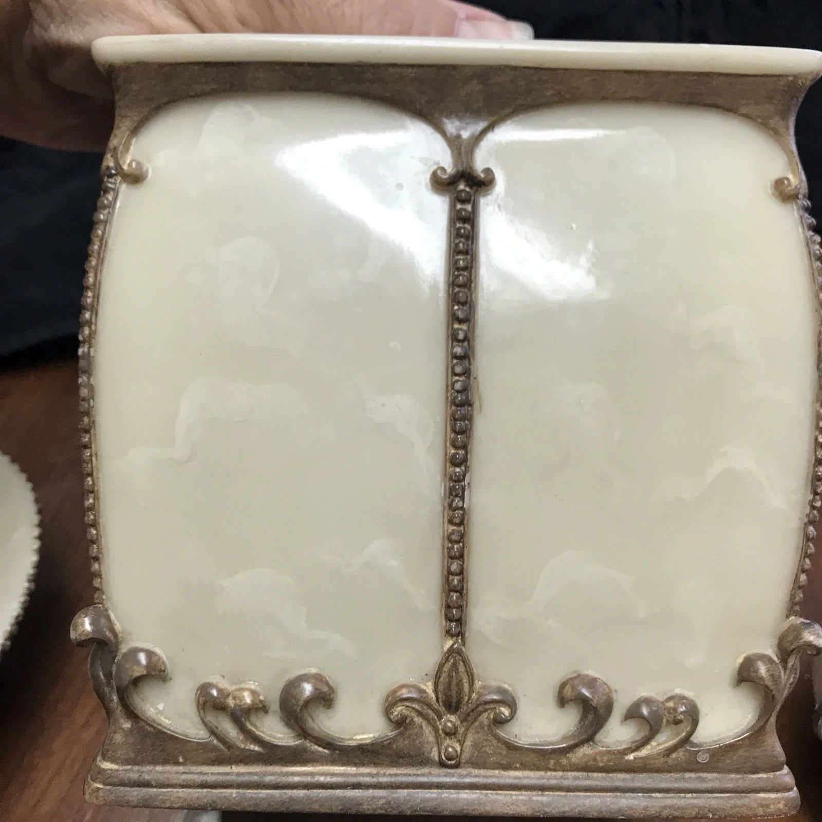 Vintage Croscill Romanza Tissue Cover, Soap Dish,Tinker Box Set | eBay