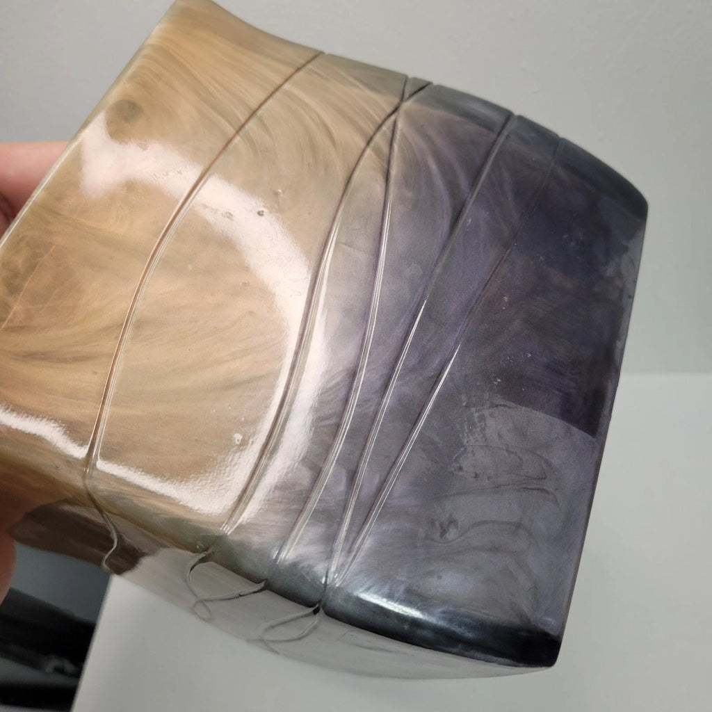 Bacova Guild Tissue Box Cube Cover Acrylic Translucent - Gemstone blue/brown $60 | eBay