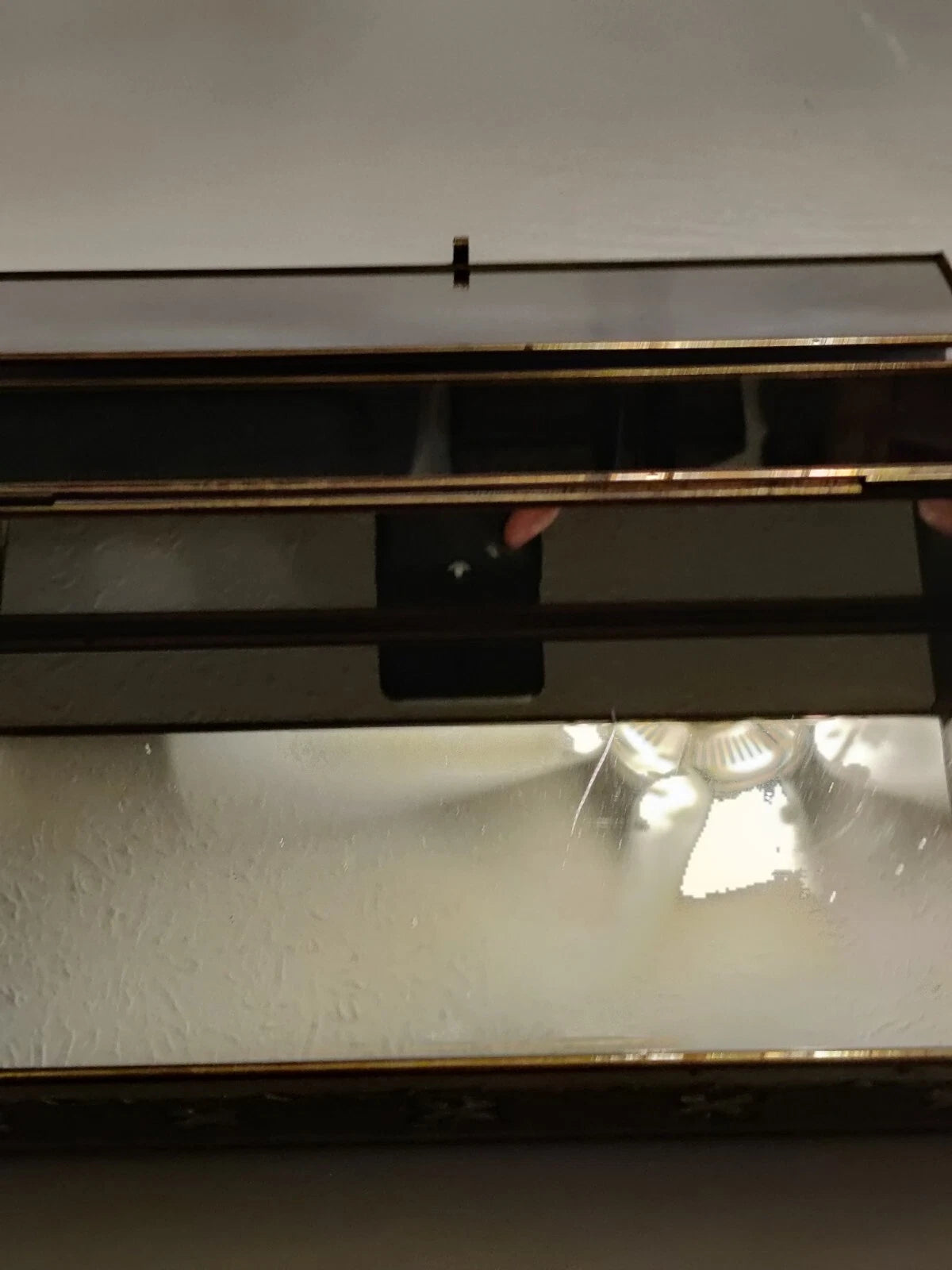 Vintage Silver Colored Metal Mirrored Inside Tissue Box | eBay