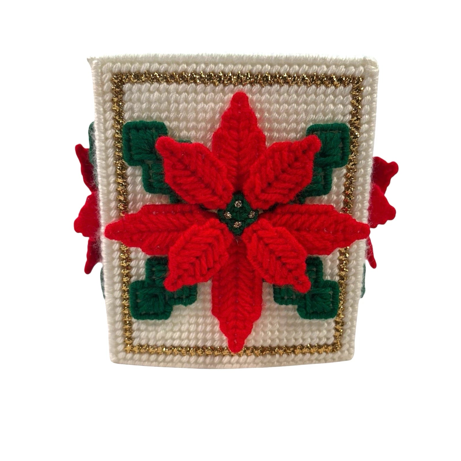 Vintage Plastic Canvas Needlepoint Christmas Square Tissue Cover Box Lot of 2 | eBay