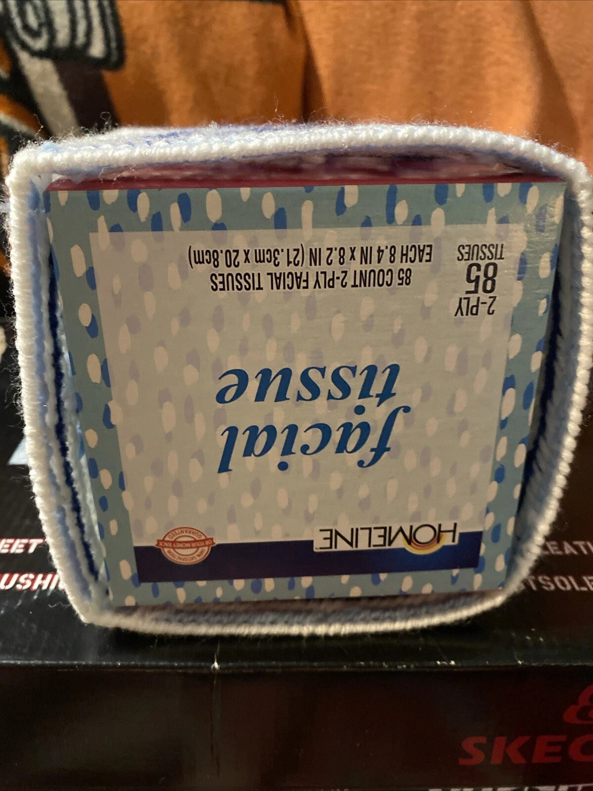 Handmade Tissue Box Cover Two- Tone Blue Abstract Design. New | eBay