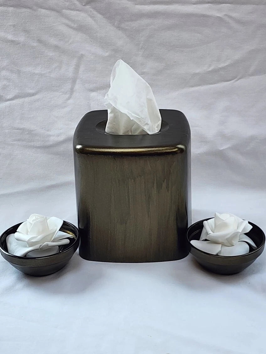 Tissue Holder Cover With Small Matching Candle Holder /Candy Dish Table Setting | eBay