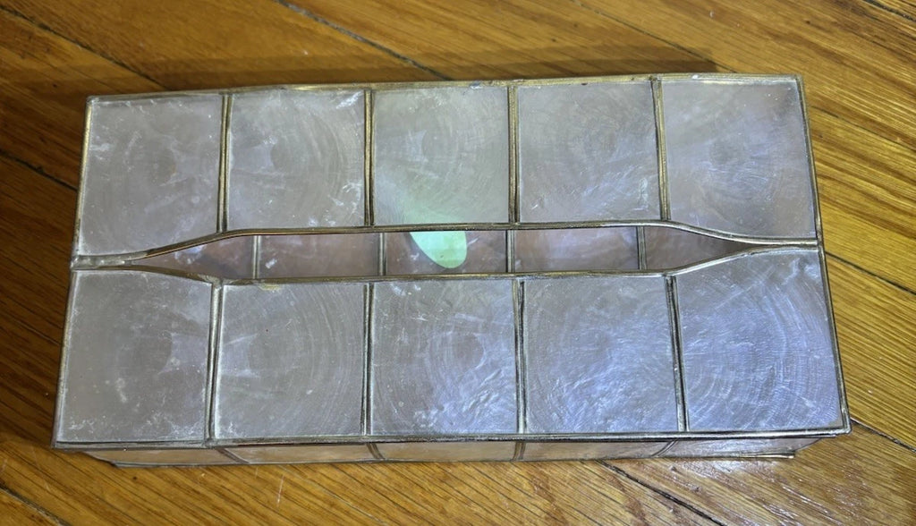Vintage Capiz Shell Rectangular Tissue Kleenex Holder Gump's Made in Philippines | eBay