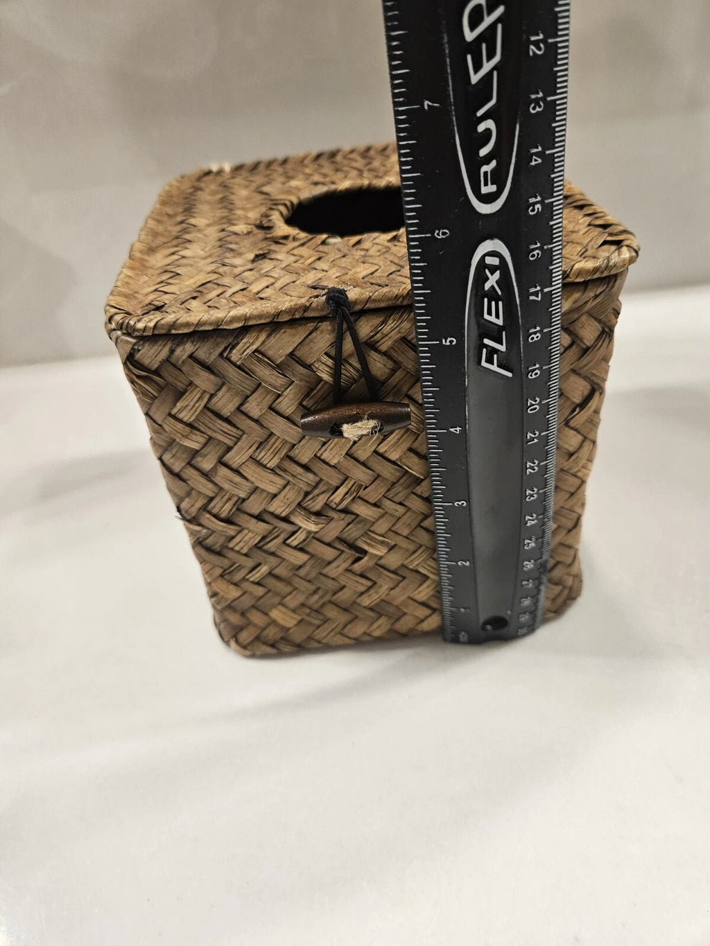 Woven Rattan Bamboo Tissue Box Cover Boho Coastal Beach | eBay