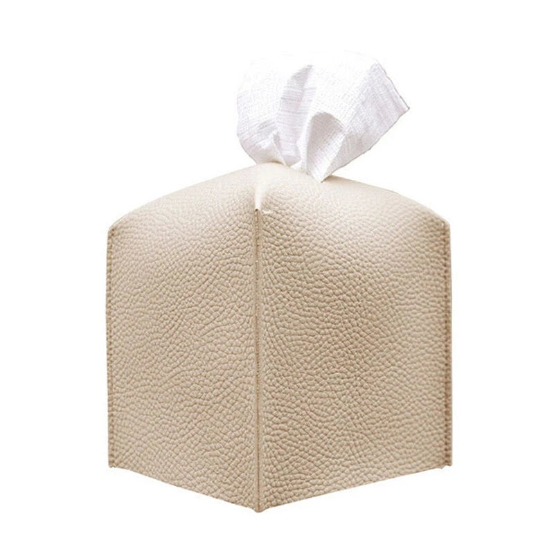 Tissue Holder Tissue Case Paper Box Paper Holder Leather Tissue Box Home Square | eBay