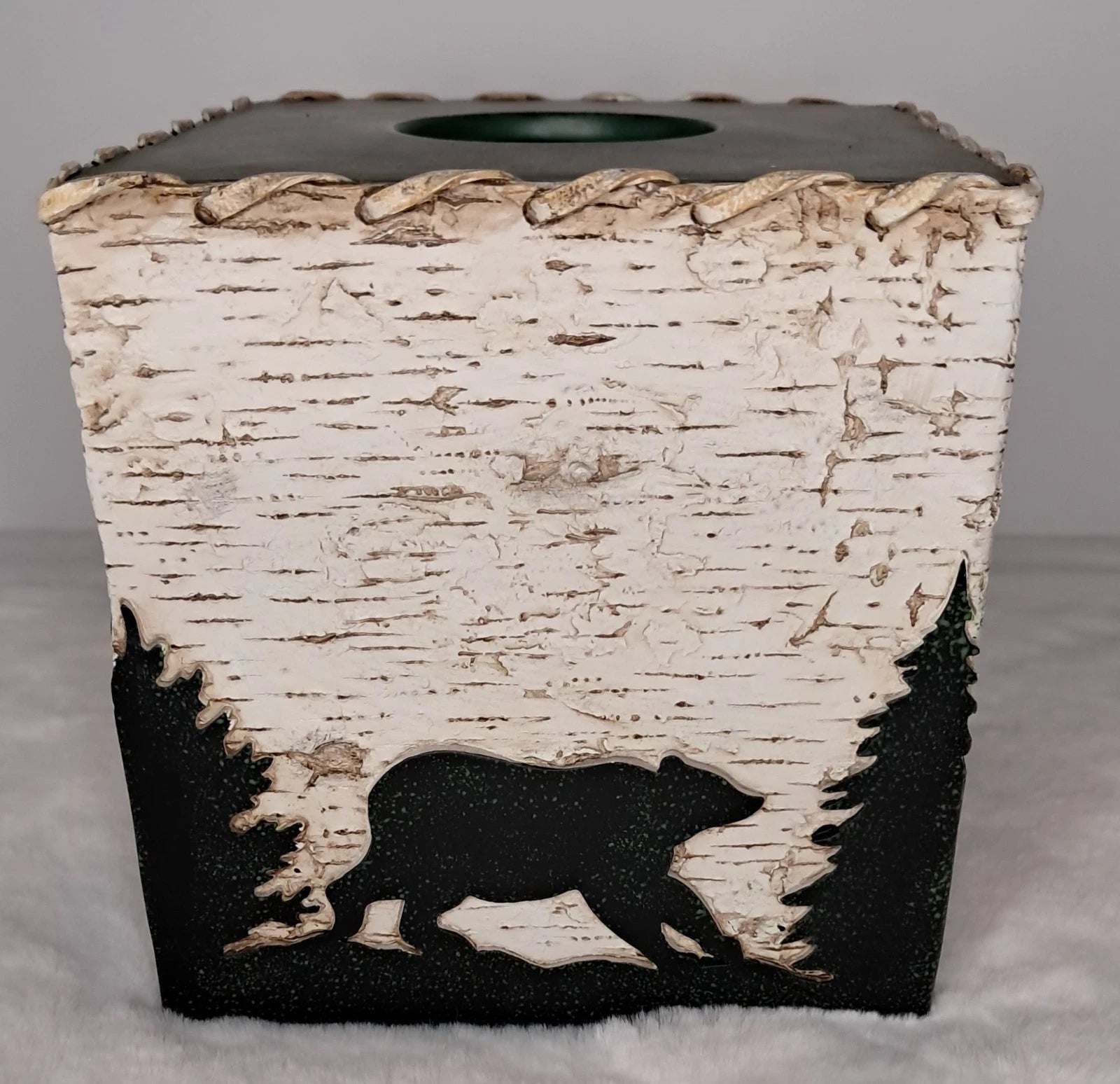 Bear And Moose Birch Cabin Tissue Box Cover Heavy Rustic Nature Country Woods | eBay