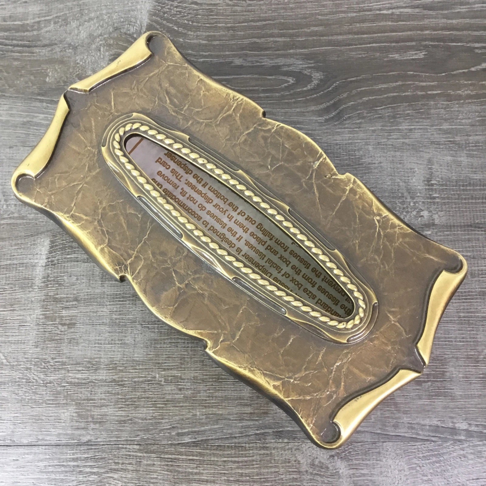 Vtg 1970's Brass Amerock Carriage House Tissue Box Dispenser Cover Complete | eBay