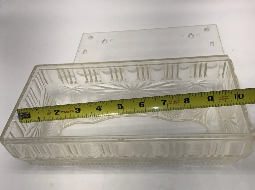 Vintage 1960s MCM Tissue Box Cover Holder Starburst Acrylic Clear Plastic | eBay