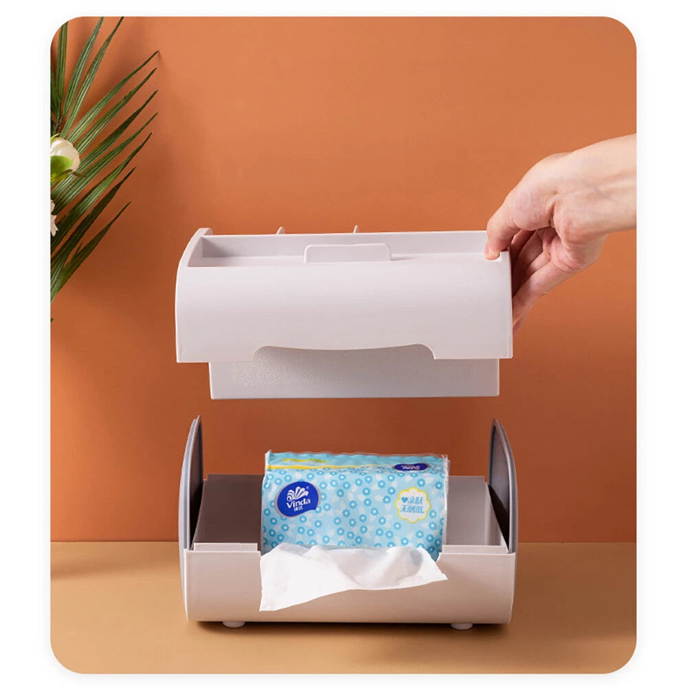 1Pcs Paper Napkin Dispenser Storage Tissue Box With The Top As Phone Holder Gift | eBay