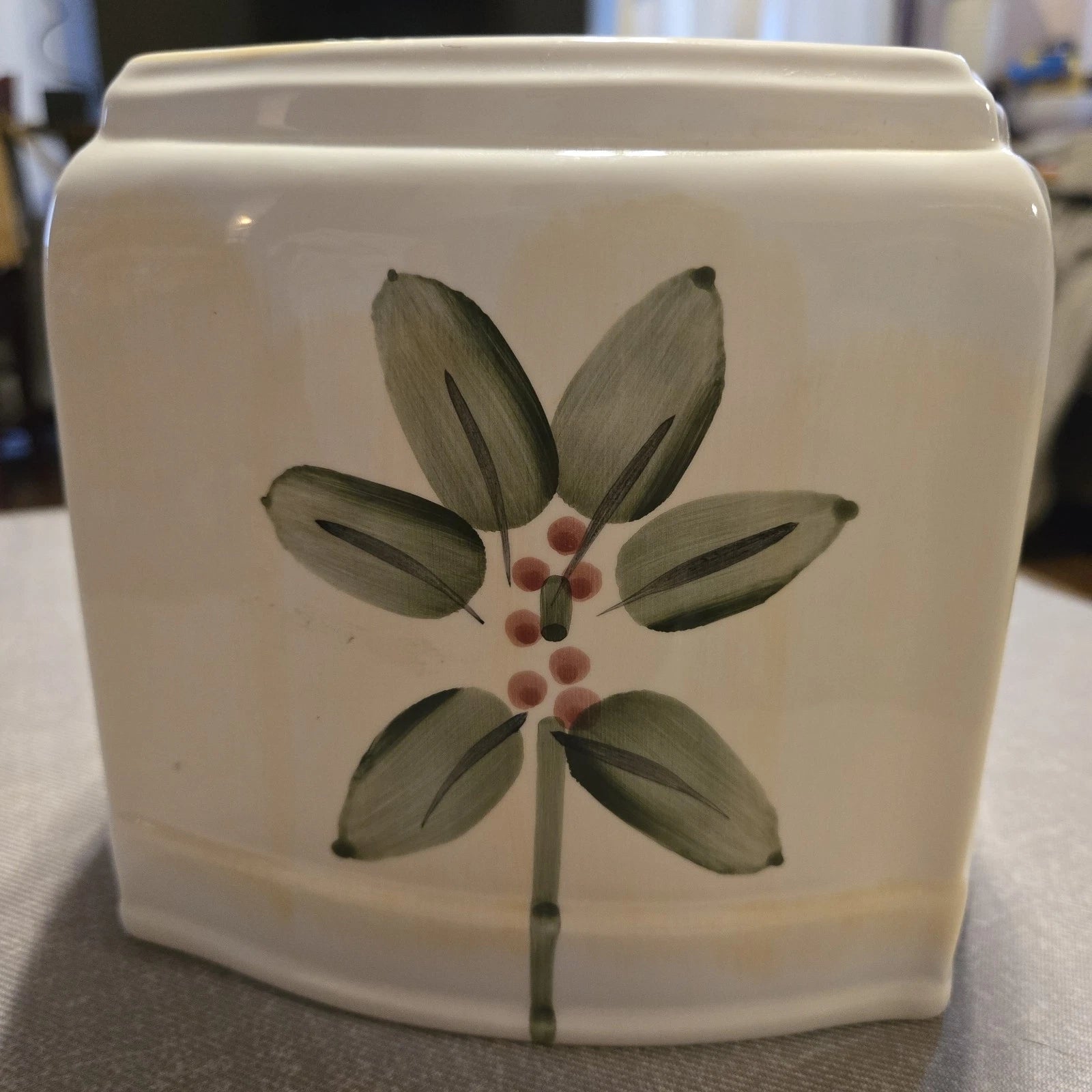 Vtg Croscill HandPainted Ceramic Tissue Box Cover Gazebo Floral Botanical New | eBay