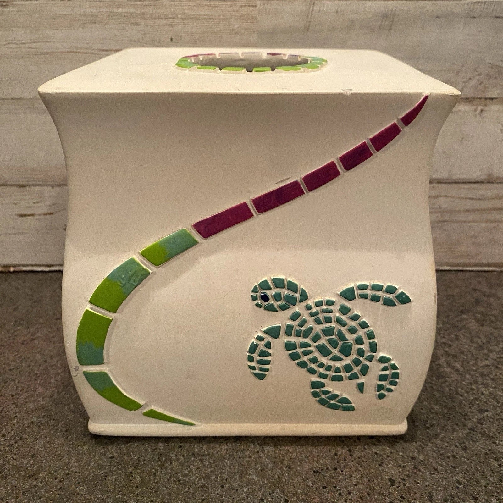 Expressions Fish Fantasy Ceramic Hand Painted Tissue Box | eBay
