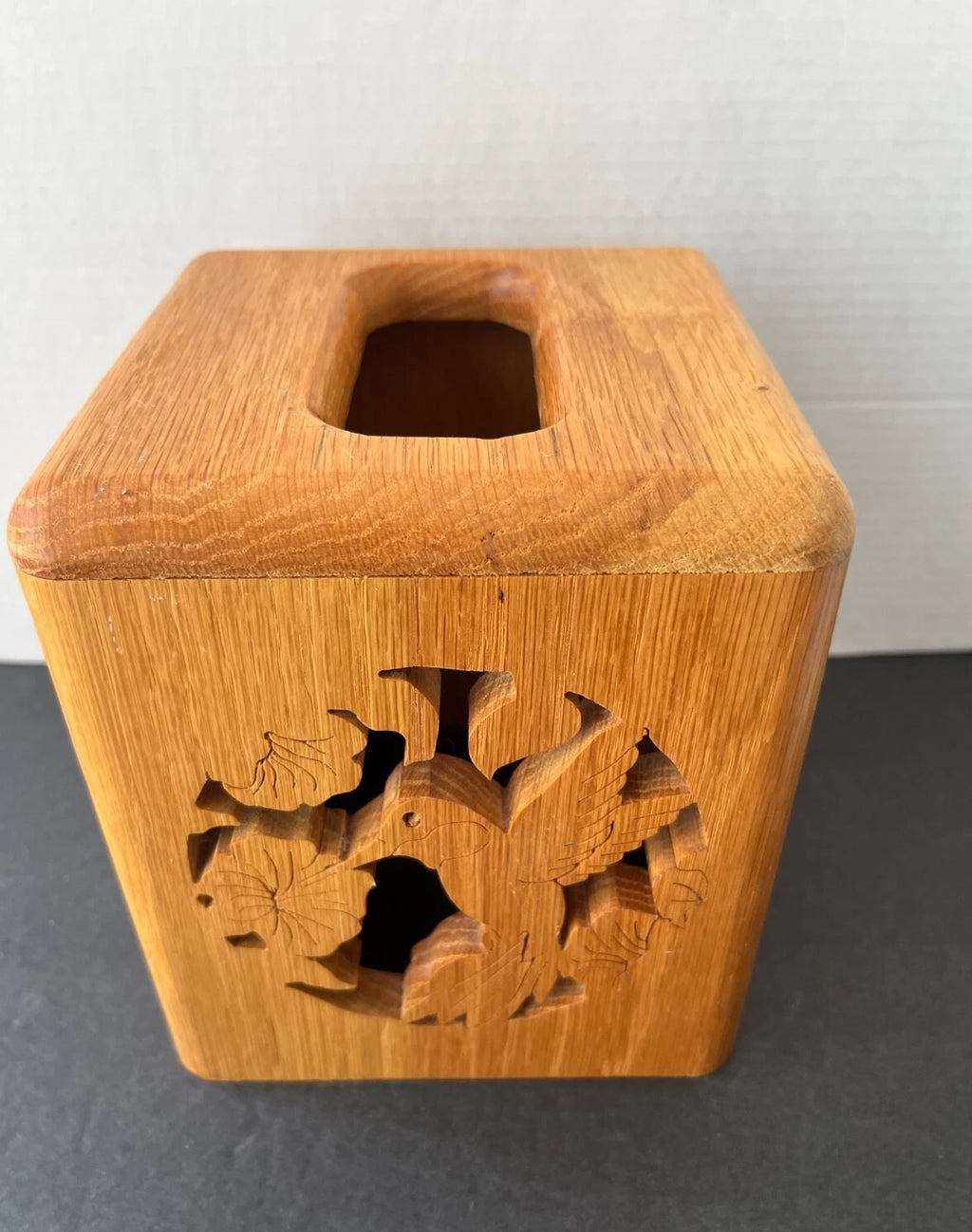 Wooden HUMMINGBIRD Cut-Out Design Pattern Square TISSUE BOX Cover | eBay