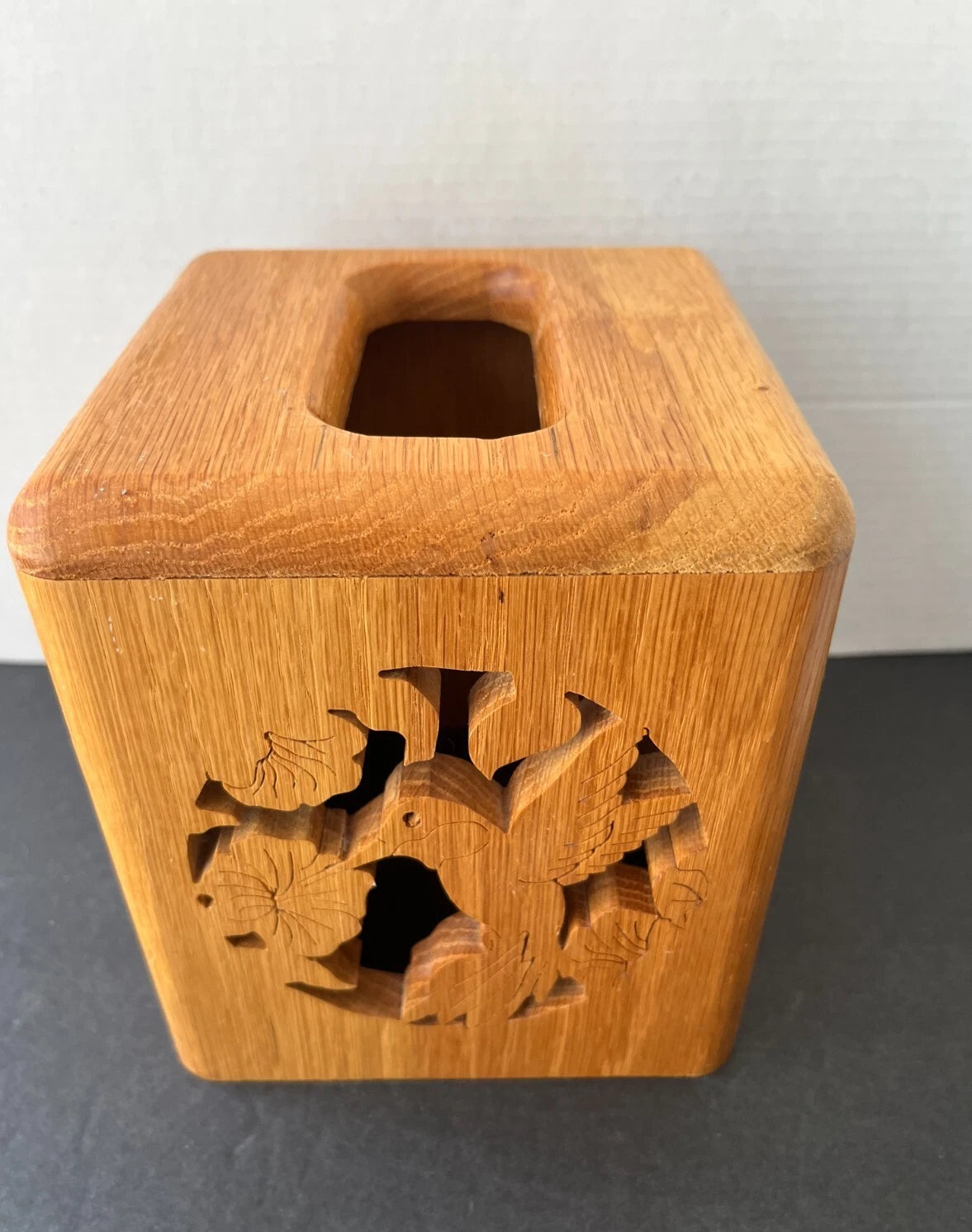 Wooden HUMMINGBIRD Cut-Out Design Pattern Square TISSUE BOX Cover | eBay