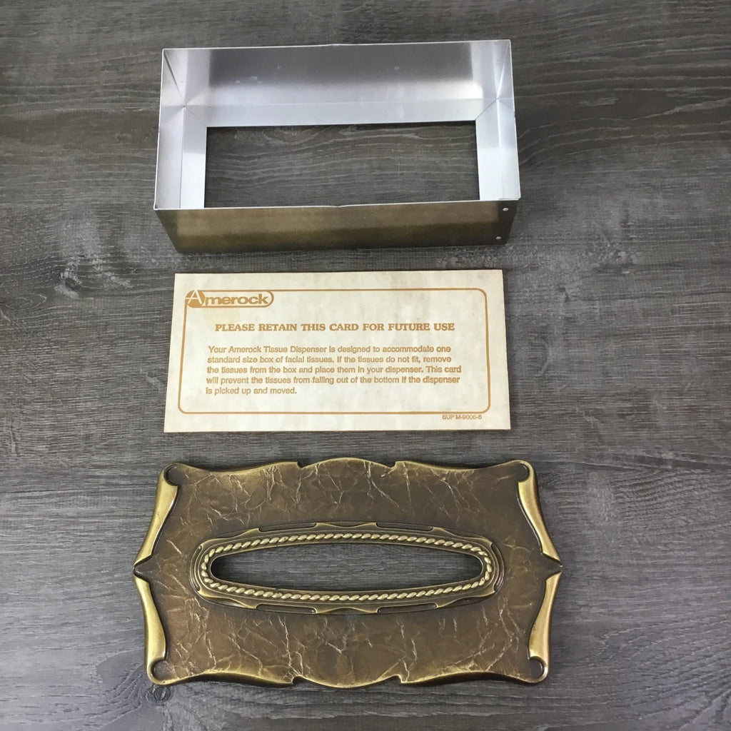 Vtg 1970's Brass Amerock Carriage House Tissue Box Dispenser Cover Complete | eBay