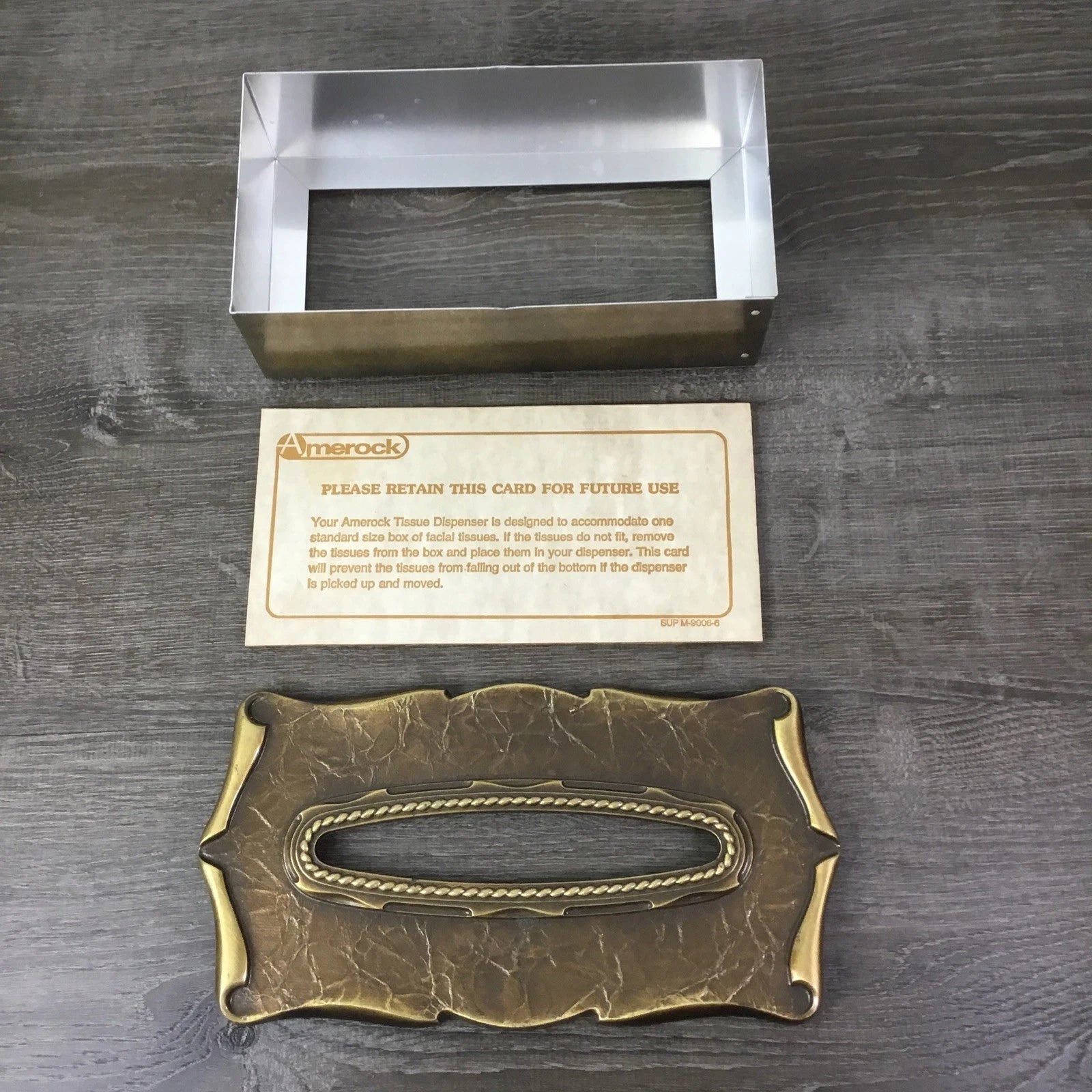 Vtg 1970's Brass Amerock Carriage House Tissue Box Dispenser Cover Complete | eBay