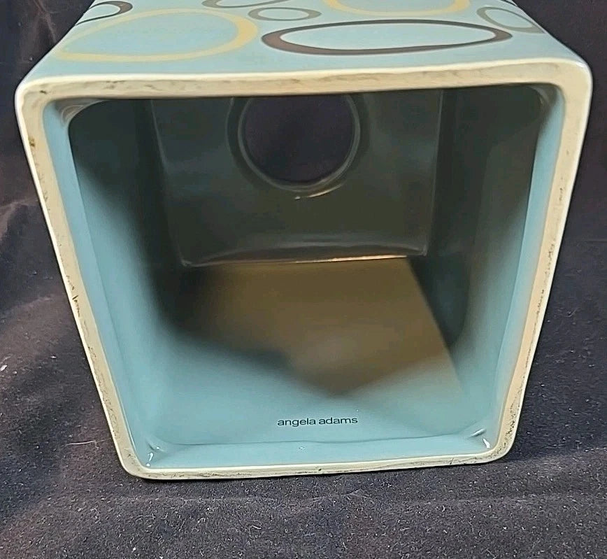 VINTAGE ANGELA ADAMS "Lulu Blue" CERAMIC TISSUE HOLDER, MCM, Excellent Condition | eBay