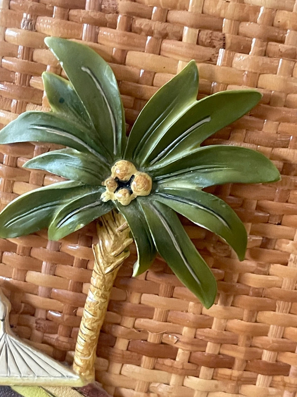 Wicker/Rattan Tropical Decor, Tissue Box /Box, Palm Tree & Hammock, Boho | eBay