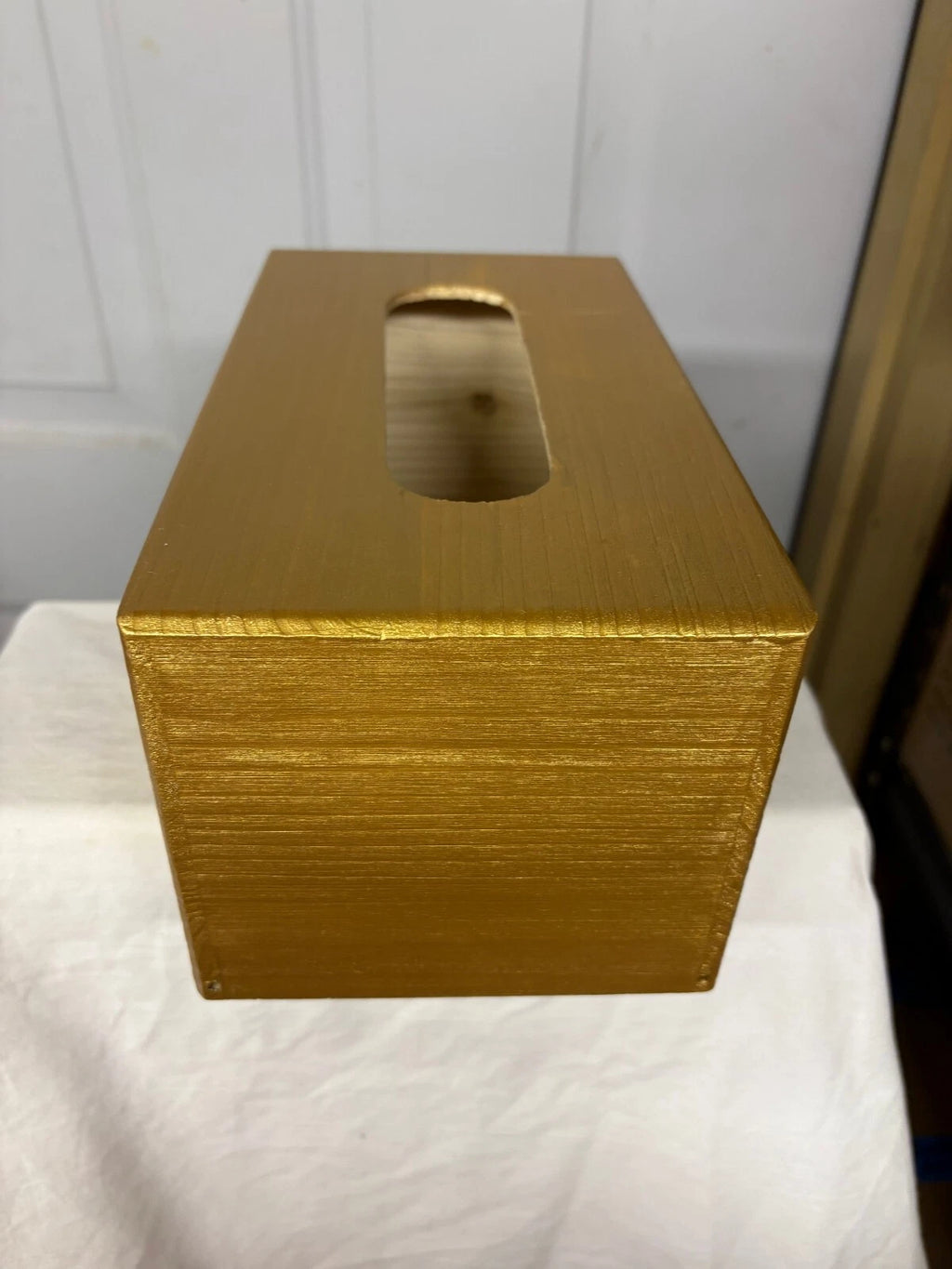 Wood Tissue Box Holder with Slide-Out Bottom Hand Made Pre-Owned 10 1/4"x5.5" | eBay