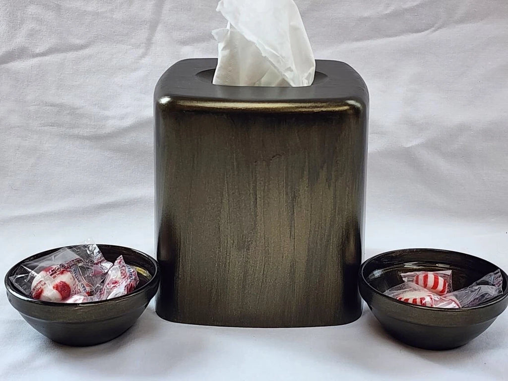 Tissue Holder Cover With Small Matching Candle Holder /Candy Dish Table Setting | eBay