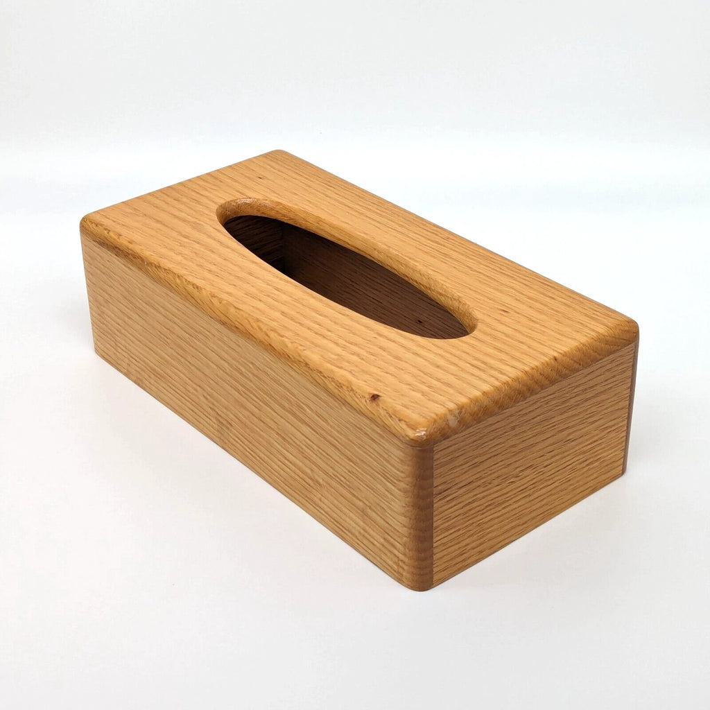 Vintage Oak Tissue Box Cover Dispenser Solid Wood Rectangle Rustic Traditional | eBay