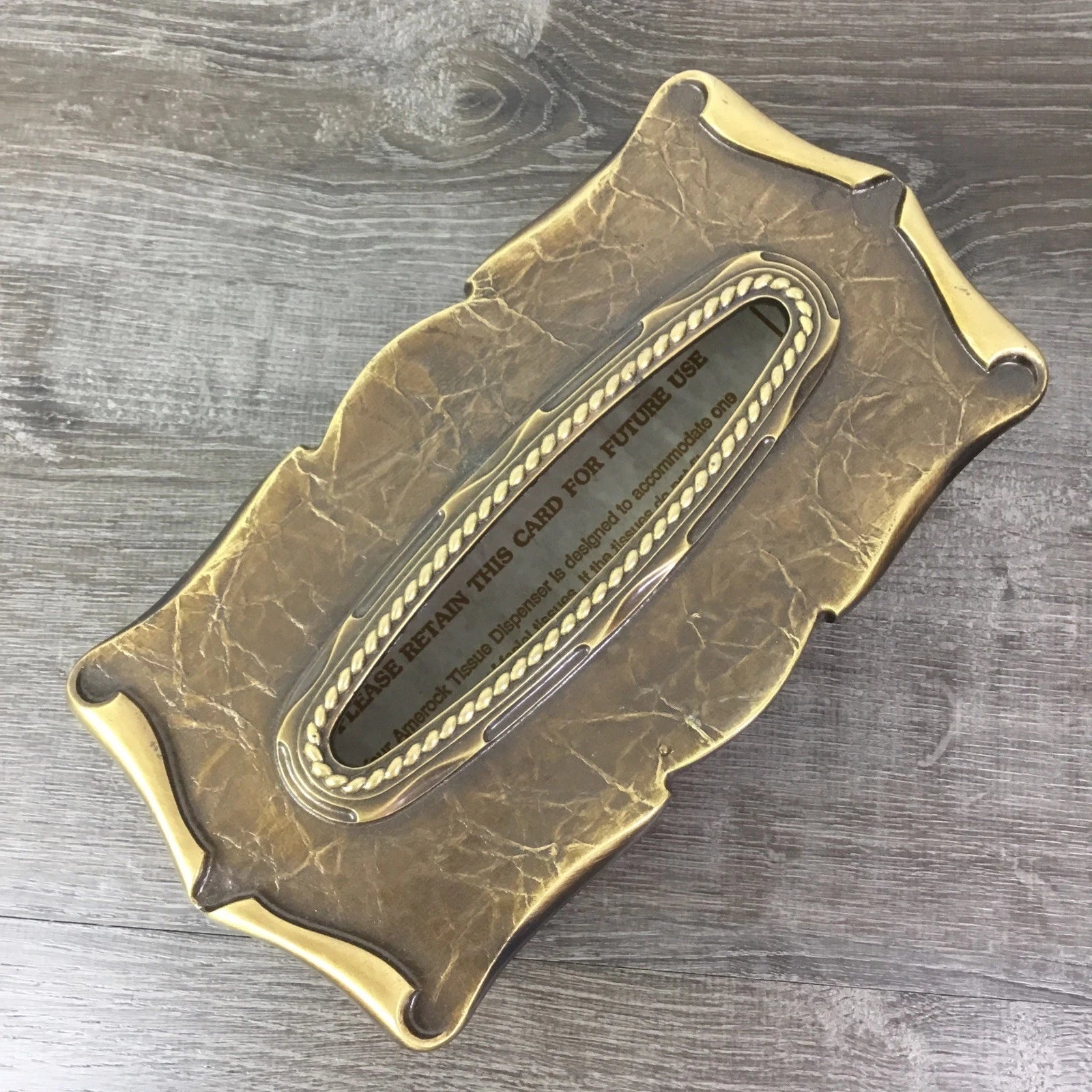 Vtg 1970's Brass Amerock Carriage House Tissue Box Dispenser Cover Complete | eBay