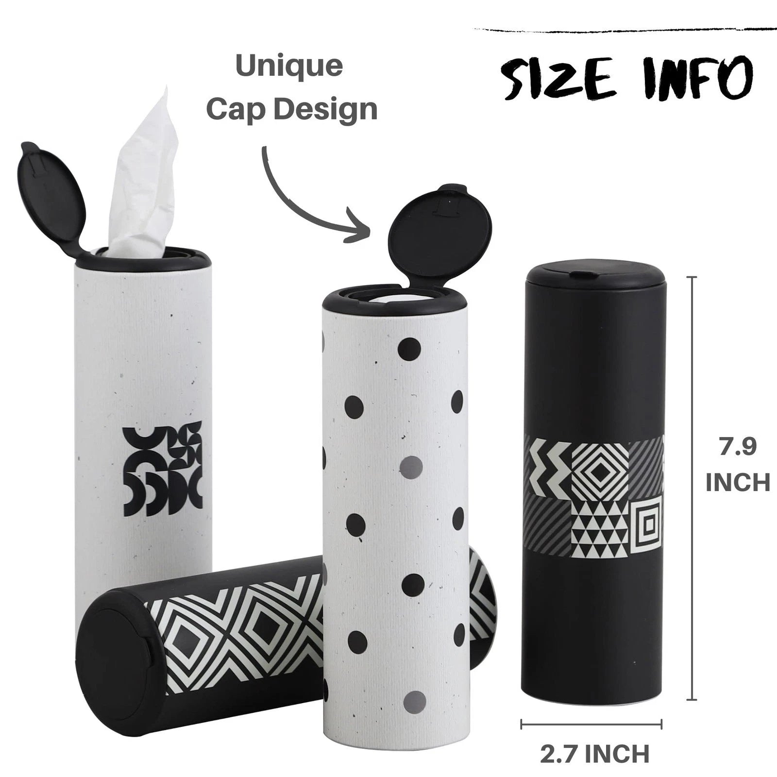 Car Tissue Holder with Facial Tissues Bulk - 4 PK Car Tissues Cylinder with C... | eBay