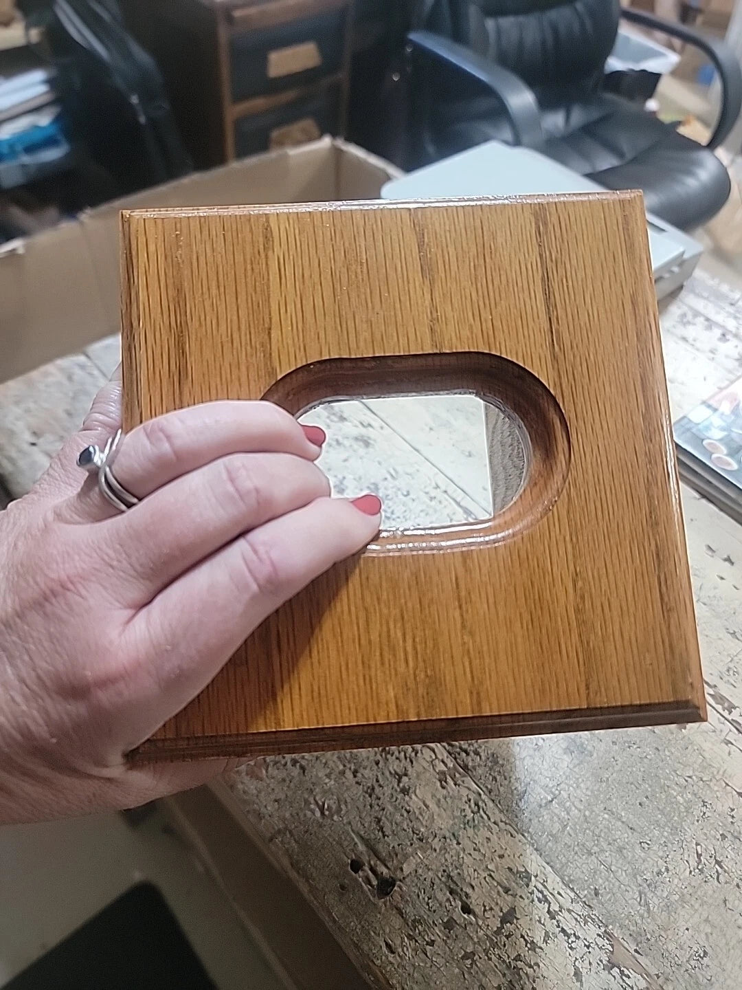 Vintage Craiger Custom Designs Solid Oak Stand Up Tissue Box Cover | eBay