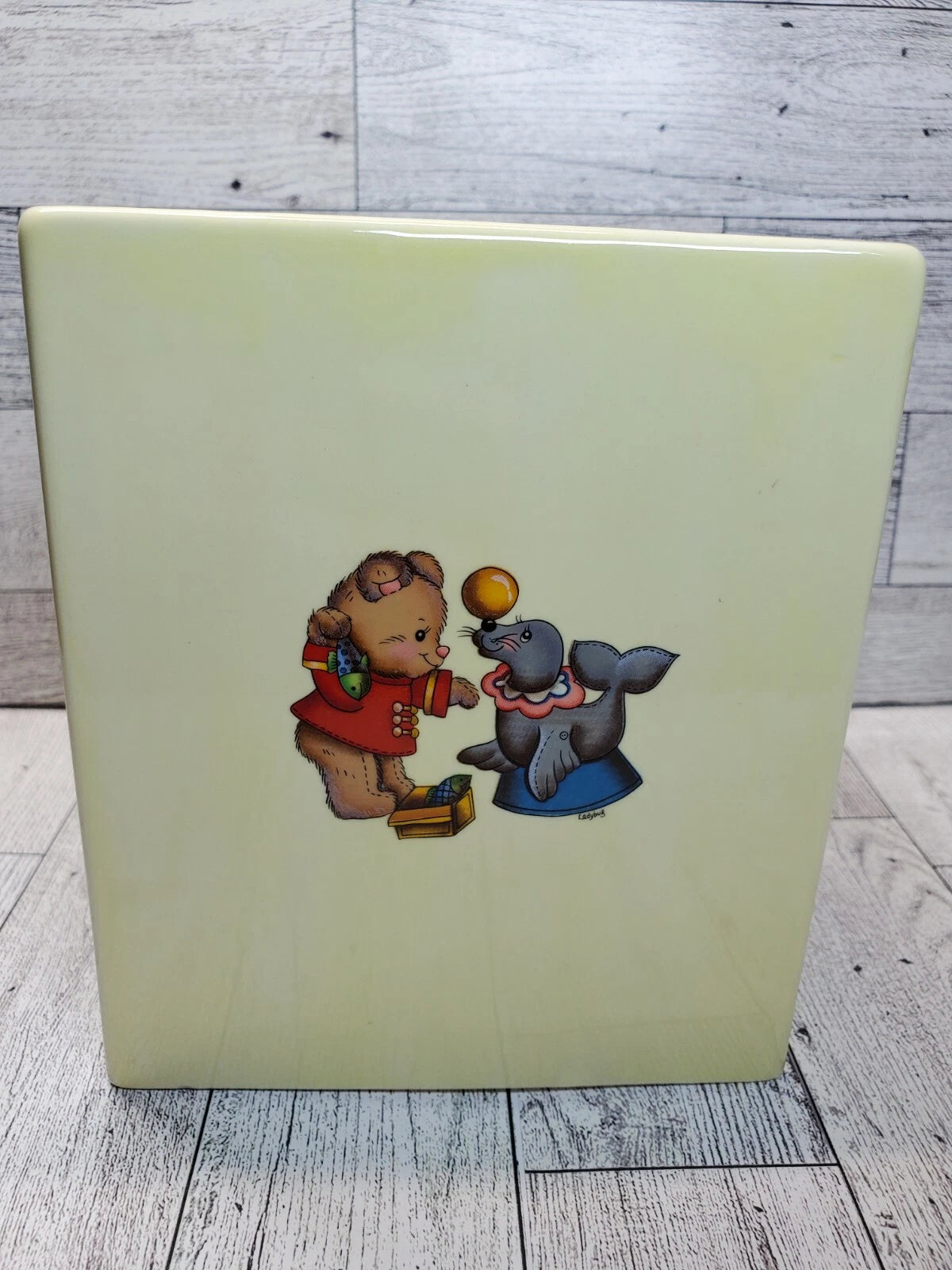 Vintage Handmade Ceramic Tissue Box Cover Baby's Room Teddy Bear Circus | eBay