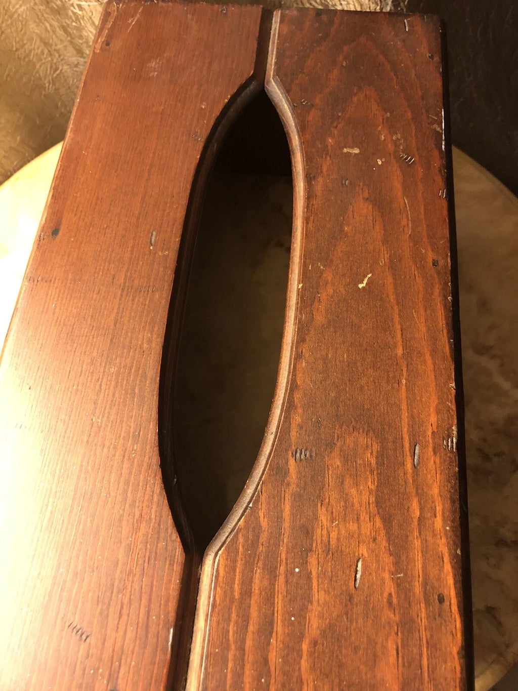 Wooden Napkin and Tissue Box with Floral Decals VTG | eBay