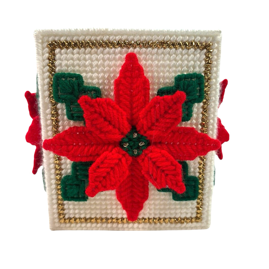 Vintage Plastic Canvas Needlepoint Christmas Square Tissue Cover Box Lot of 2 | eBay