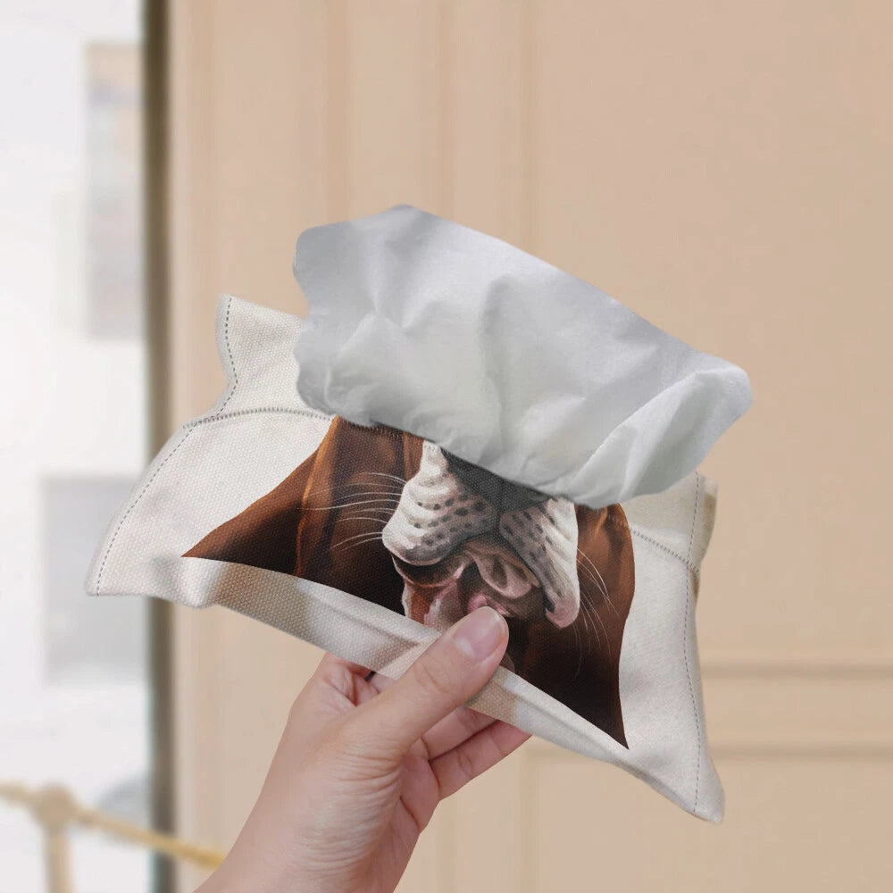 Cotton Linen Tissue Napkin Box Bag Paper Holder Pouch Cover for Home Office Car | eBay