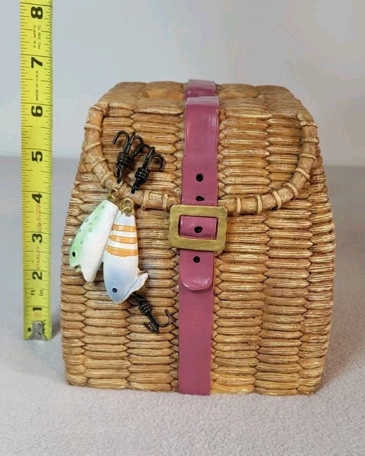 Vintage Fishing Ceramic Basket Kleenex Box Cover | eBay