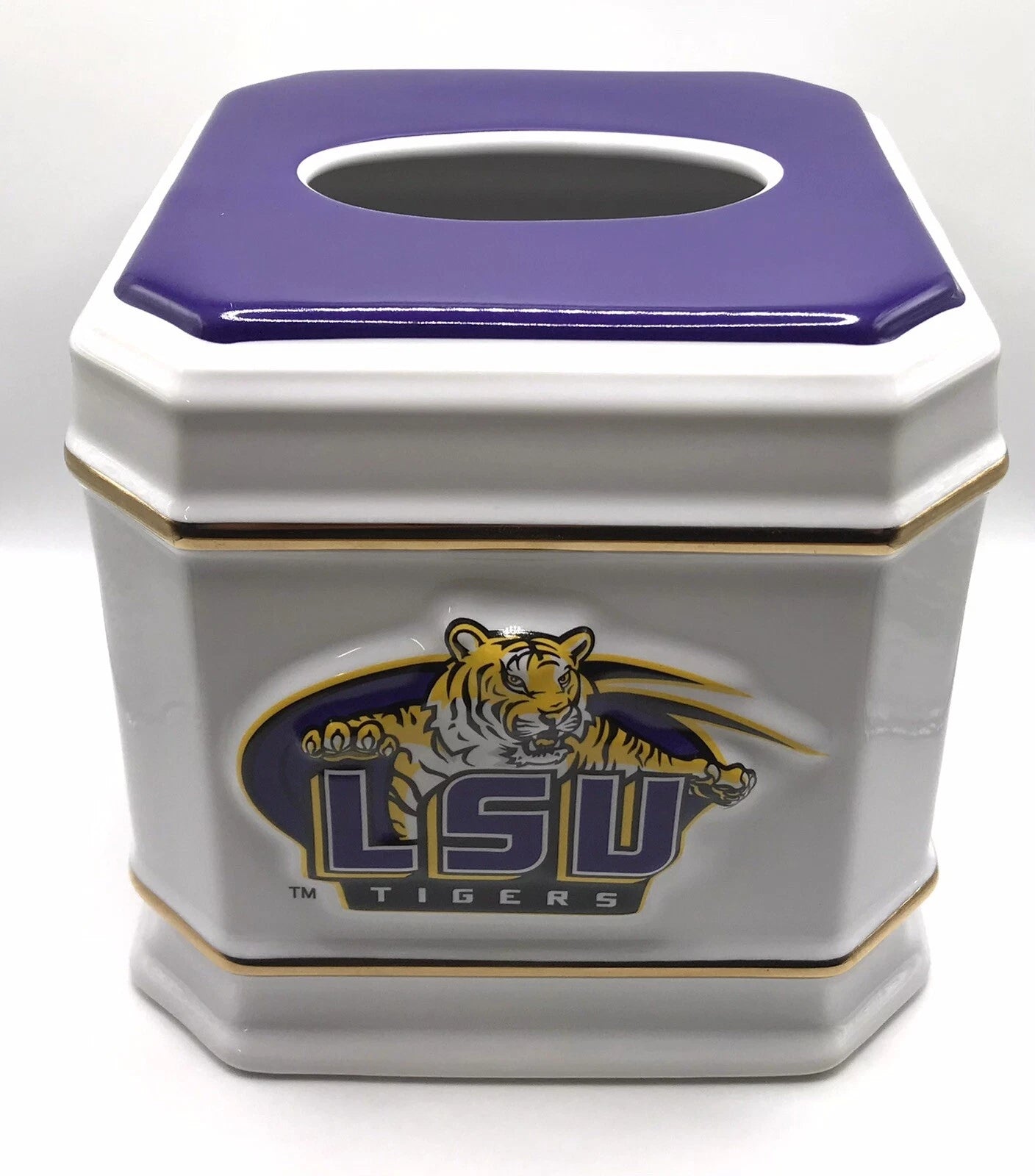 LSU Ceramic Tissue Box Cover by BelleView | eBay
