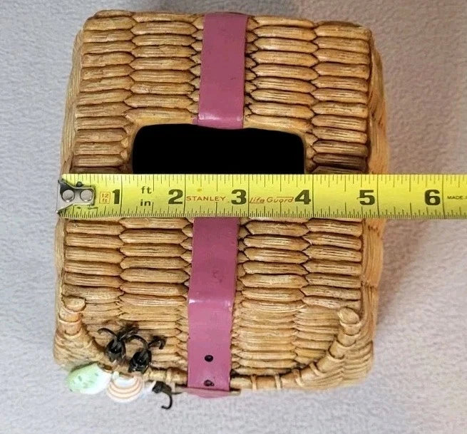 Vintage Fishing Ceramic Basket Kleenex Box Cover | eBay