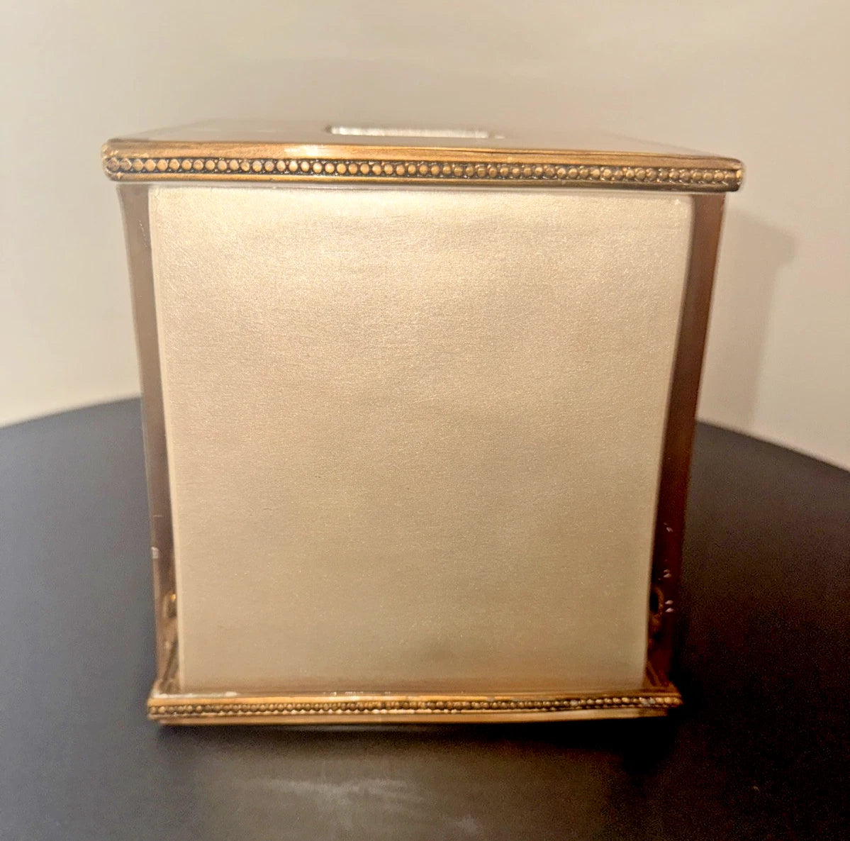 Vintage Bombay Acrylic/Plastic Tissue Box Cover Gold Amber Frosted Ornate | eBay