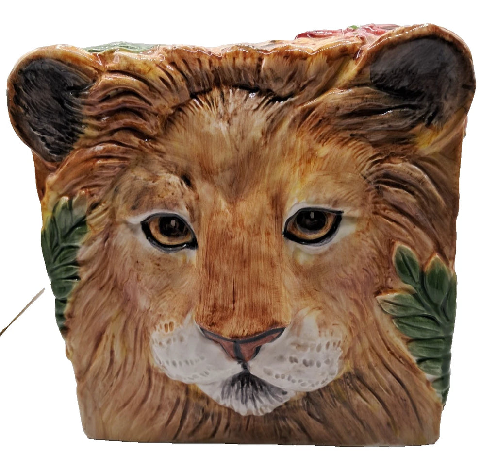 Fitz & Floyd Serengeti Ceramic Tissue Box Cover Lion Classics Boutique Jungle | eBay