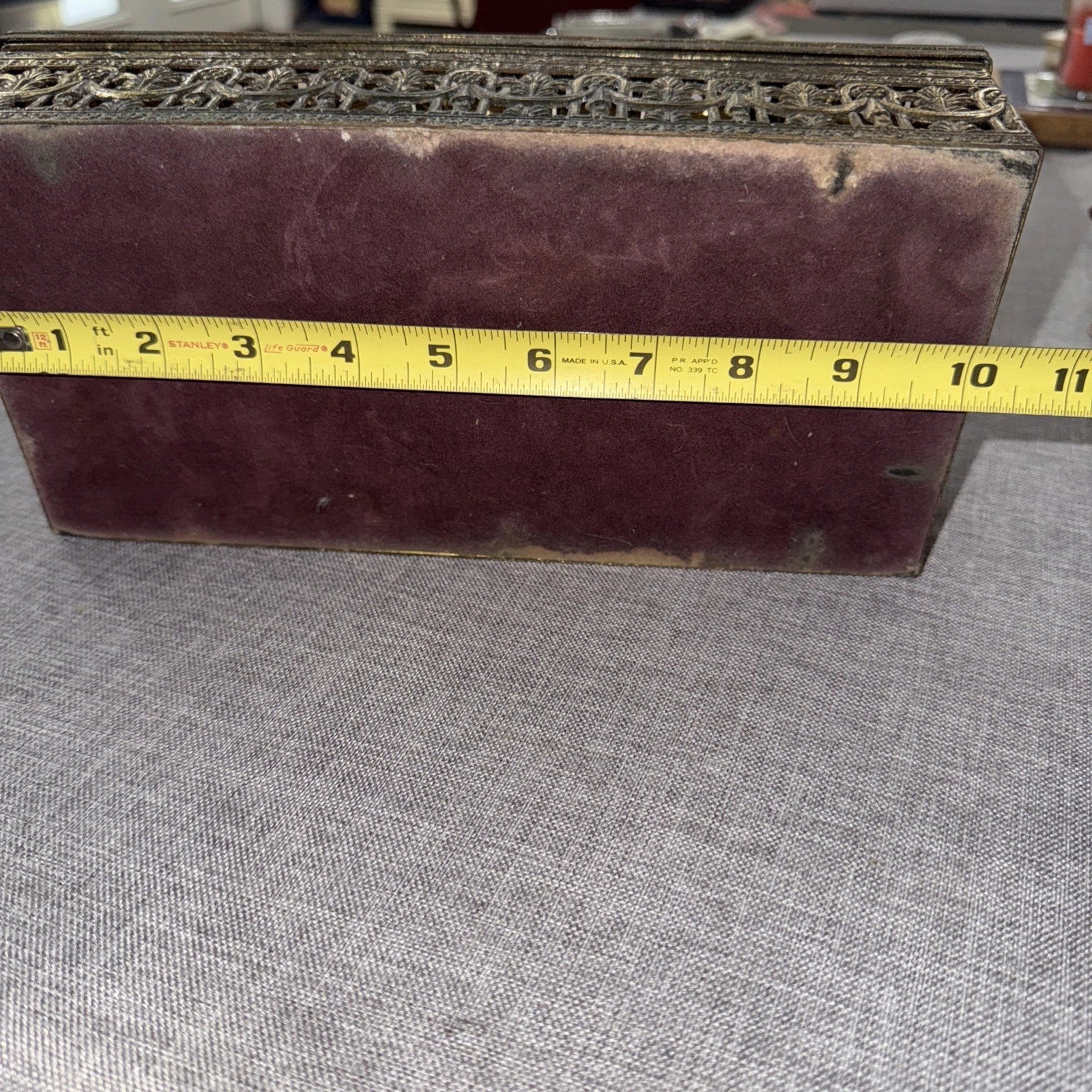 Vintage MCM Gold Tone Brass Tissue Box Filigree Holder Ornate Hollywood Regency | eBay