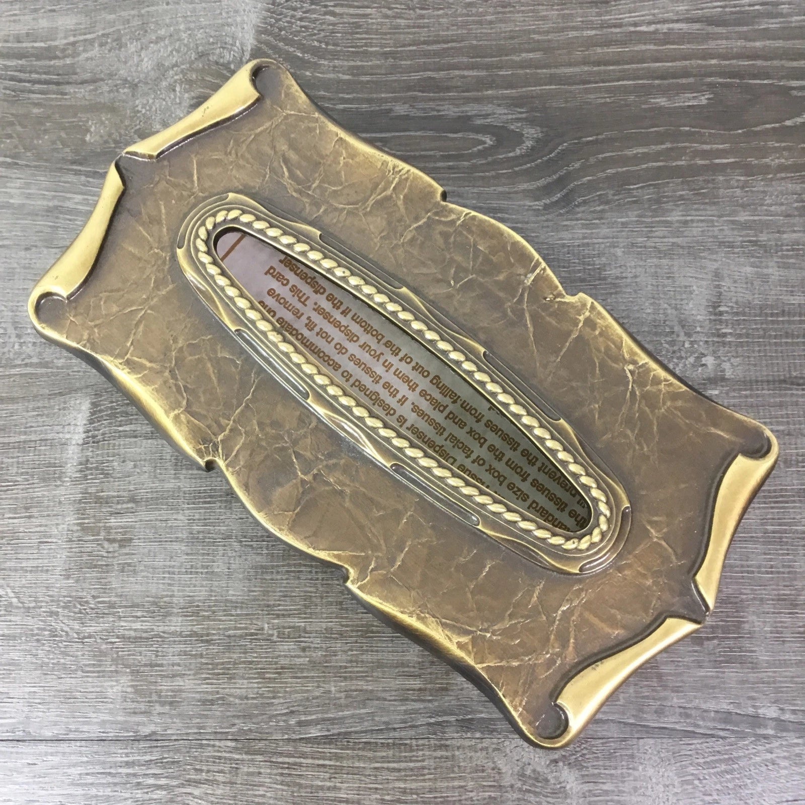 Vtg 1970's Brass Amerock Carriage House Tissue Box Dispenser Cover Complete | eBay